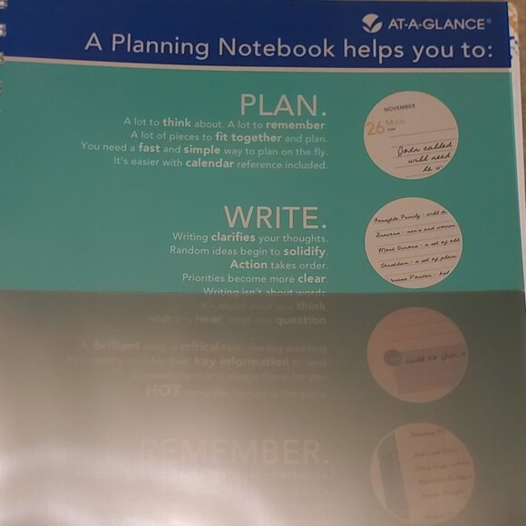 AT-A-GLANCE Plan. Write. Remember. Undated Two Days Per Page Planning Notebook - Picture 2 of 6